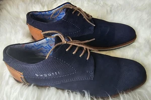 blauer Leder Herren Halb-, Business-Schuhe in Gr.40 von Bugatti - Neuwertig - Bild 1 von 11