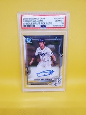 2021 Bowman Draft Chrome Carson Williams Autograph PSA 10