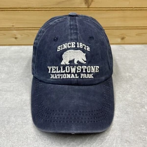 Yellowstone National Park Youth Hat Ball Cap ONE SIZE Adjustable Weathered Blue - Picture 1 of 10