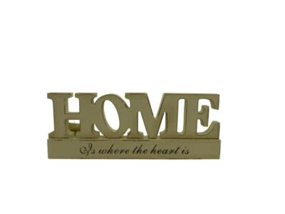 Stilvoller, großer Schriftzug "HOME" aus hochwertigem Holz in Shabby weiß - Bild 1 von 3