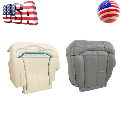 Cubierta de asiento inferior del conductor y cojín de espuma gris para Chevy Silverado 2000 2001 2002 Foto 1 de 4