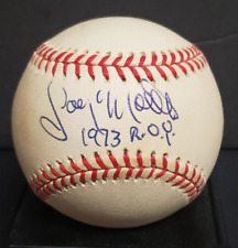 Gary Matthews autographed Baseball inscribed 73 ROY toned yellowed NL Ball COA