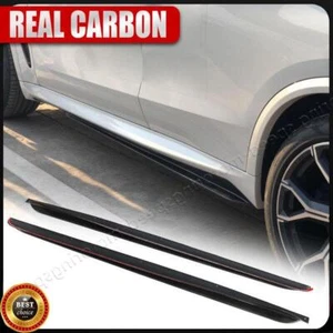 For BMW X5 G05 M-Sport 2019-2022 Carbon Fiber Side Skirts Extension Lip Spoiler - Imagen 1 de 12