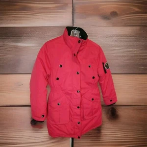 Diesel Boys  Parka Puffer Winter Coat Jacket Red  Fleece LINED  Size 7/8   - Picture 1 of 8