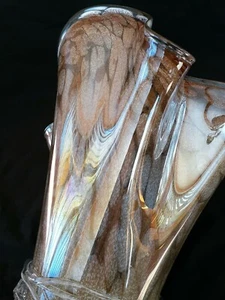 Hand blown studio art glass vase, 10 inches - Picture 1 of 12