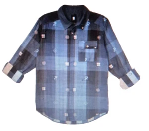 $90 NWT INSIGHT HYPOCRISY MENS WOVEN LONG SLEEVE SHIRT BLUE SMALL size code #35 - Picture 1 of 3