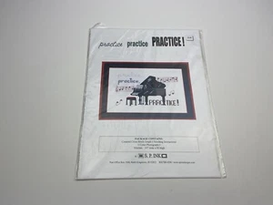 S. P. Ink Practice Practice Practice Counted Cross Stitch Pattern Piano 4P - Picture 1 of 3