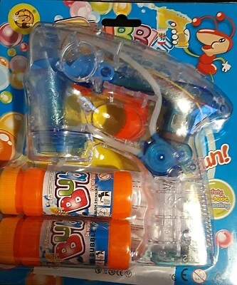 Seifenblasenpistole LED-Lichtpistole, Bubble Gun, 2 x Liquid- Seife 50 ml - Bild 1 von 2