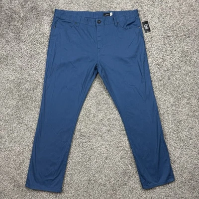 Volcom Solver Modern Straight Jeans Denim Blue Stretch Men Size 40 NEW - Image 1 of 4