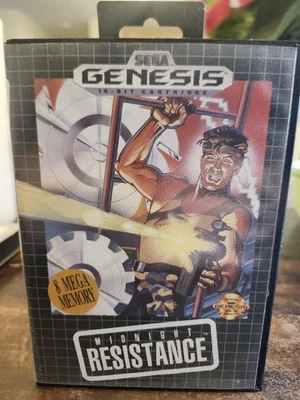 Midnight Resistance Sega Genesis, 1991 Tested Authentic With Box No Manual Clean - Image 1 of 4