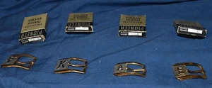 VINTAGE Lot of 27 Pioneer Small Personalized Tongue Belt Buckle - Picture 1 of 5