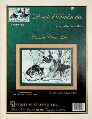 Devoted Soulmates Wolfs Wolves Cross Stitch Pattern By Kustom Krafts - Image 1 of 3