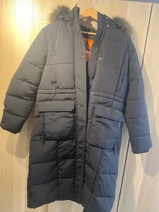 Superdry Everest Parka Puffer Padded Womens Coat Size 14 Black - Picture 1 of 7