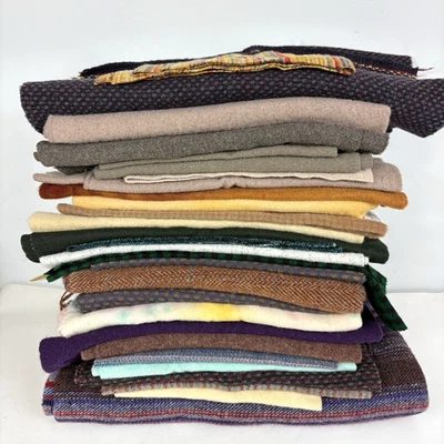 Wool For Crafts 5.5 Pounds Vintage Lot for Rug Hooking Sewing Nice Colors! - Image 1 of 4