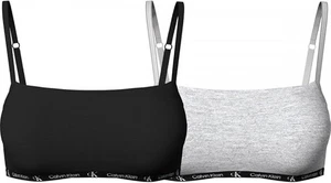 Calvin Klein Womens 2 Pack CK One Cotton Bralettes, Black Grey Heather Size M - Picture 1 of 8