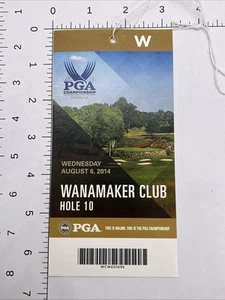 2014 PGA Championship Wednesday Grounds Pass Ticket Rory McIlroy Wanamaker Club - Bild 1 von 2