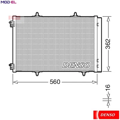 CONDENSER AIR CONDITIONING DCN07061 FOR CITROEN C3/AIRCROSS/II HNY /HNS 1.2L - Image 1 of 4
