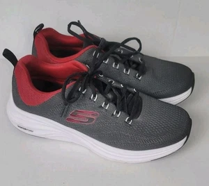 Skechers Vapor Gray/ Red Shoes Men Memory Foam Mesh Sporty Comfort Size 11.5 US - Picture 1 of 10