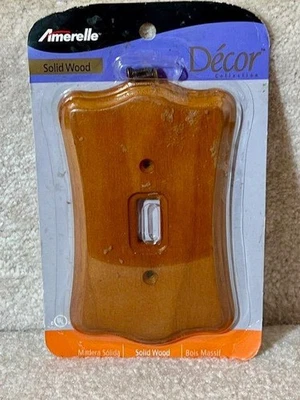 Amerelle Solid Wood Decor Switch Plate Cover w/ Screws - Изображение 1 из 2