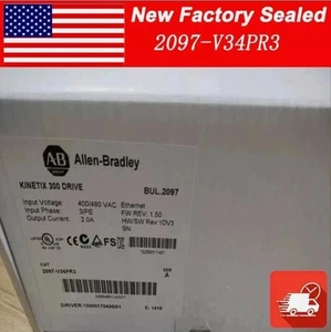 Allen Bradley 2097-V34PR3 Kinetix 300 Servo Driver New Factory Sealed 2097V34PR3 - Picture 1 of 4