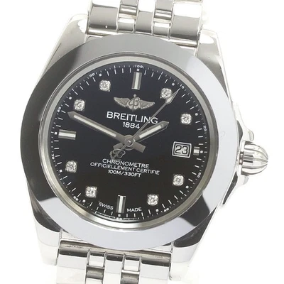 Reloj de cuarzo para dama Breitling Galactic W71330 8P esfera negra diamante_875445 Foto 1 de 4
