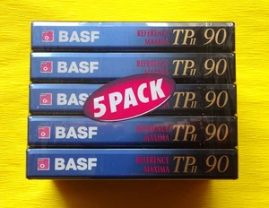 5x BASF TP II 90 Referencia Máxima Casetes 1993-94 + EMBALAJE ORIGINAL + SELLADO + ¡GANADOR DE LA PRUEBA! - Imagen 1 de 2