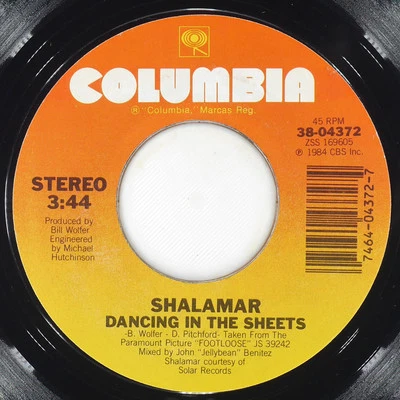 SHALAMAR Dancing In The Sheets COLUMBIA 38-04372 VG+ 45 7" 1984 Soundtrack - Image 1 of 4