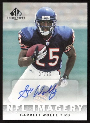 2007 SP Chirography NFL Imagery Auto Silver /75 Garrett Wolfe #NFLI-GW Bears - Image 1 of 2