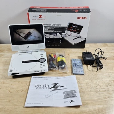 Zenith Reproductor de DVD/CD Portátil DVP615 Pantalla de 7 Pulgadas Batería y Accesorios Foto 1 de 4