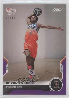 2021 Topps Now Overtime Elite Online Exclusive Debut Purple /25 De'Vontes Cobbs - Image 1 of 2