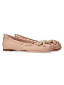 Valentino Rockstud Nieten Schleife Lackleder Ballerinas flache Schuhe $ 890 - Bild 1 von 15