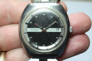 VINTAGE RADIANT DYNAMIC SWISS MADE AUTOMATIK 2379 HERREN UHR. SEIKO BLACELETE - Bild 1 von 10