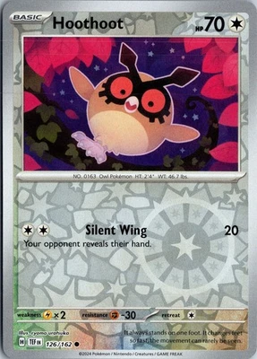 Hoothoot - SV05: Temporal Forces #126/162 Reverse Holo Common - Image 1 of 2