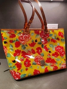 DOONEY & BOURKE Leisure Rose Garden Bloom Collection Beach Tote/ Bag Yellow Red - Picture 1 of 22