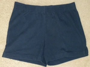 Youth Boys Girls XL 16 Lands End Navy Blue Knit Shorts Full Elastic Waist Vent - Picture 1 of 4