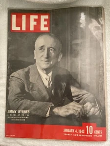 LIFE MAGAZINE, JANUARY 4, 1943 (JIMMY BYRNES "ASSISTANT PRESIDENT) - Picture 1 of 2