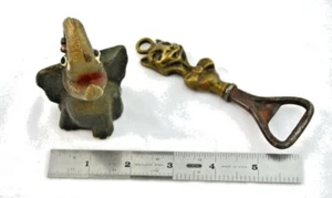 Two Bottle Openers One from England (Cheshire Cat), Other from US (Elephant)  - Picture 1 of 10