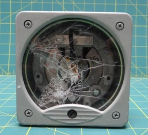 Meter, No Dial, Cracked 3-7/8" Window, 4-3/8" x 4-3/8" Square Front Flange - Picture 1 of 6