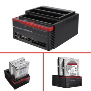 ALL in One HDD Docking/Dock Station HD Dual Bay USB 3.0 to SATA IDE 2.5" 3.5" US - Picture 1 of 13