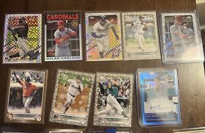 2021 Panini MLB Rookie Card Lot Of (18) Autos, Numbered, Parallels Etc