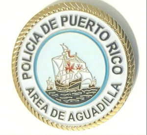 Medalla POLICIA PUERTO RICO ficha Area AGUADILLA Police Challenge Coin token - Picture 1 of 12