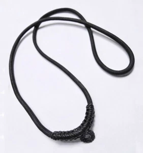 Necklace Black Rope 1 hook Thai Buddha Buddhist Amulet Handmade Pendant 24",3mm. - Picture 1 of 11