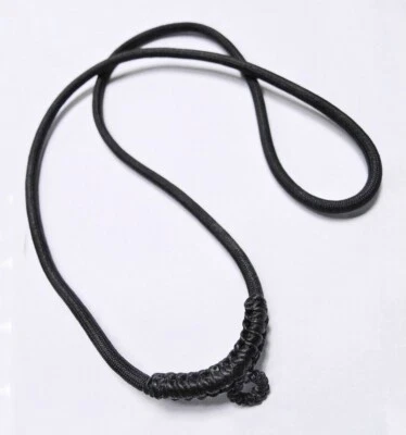 Necklace Black Rope 1 hook Thai Buddha Buddhist Amulet Handmade Pendant 24",3mm. - Image 1 of 4