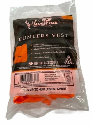 Genuine MOSSY OAK Orange Hunters Vests Size L - Image 1 of 3