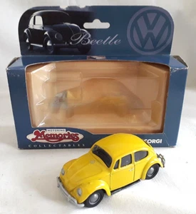 CORGI MOTORING MEMORIES VW VOLKSWAGEN BEETLE CAR YELLOW BOXED 67901 - Picture 1 of 3