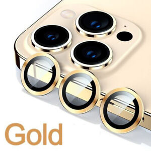 Metal Film Ring Lens Protector Tempered Glass For iPhone 14 13 12 11 Pro Max