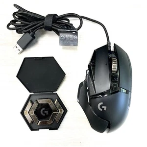 Logitech G502 HERO 25K Sensor RGB Wired Optical Gaming Mouse With Weights Guide - Picture 1 of 10