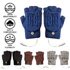 Thermal USB Heated Gloves Knitting Winter Mittens  Men Women