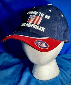 God Bless America USA Hat / Cap Adjustable by Colosseum Red White & Blue Flag - Picture 1 of 5