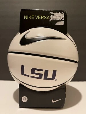 Nike LSU Blanco Baloncesto Nuevo En Caja CA Balón Cuero Tigres Foto 1 de 4